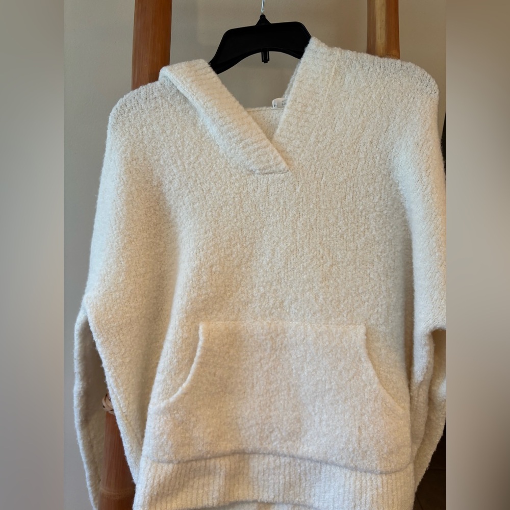 Haven Well Within Cozy Cream Bouclé Pullover Hoodie size L 🌻